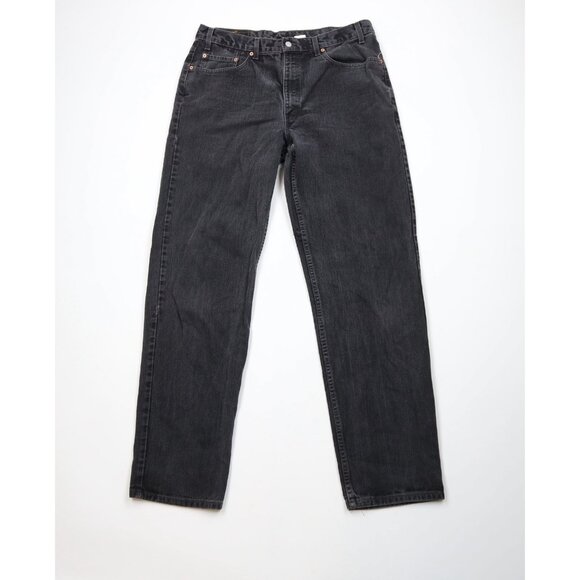 Vintage 90s Levis 550 Mens Size 38x36 Distressed Relaxed Fit Denim Jeans Black